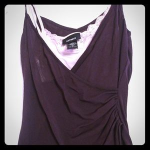 Express Women’s Spaghetti-Strap Top Burgundy Sz M